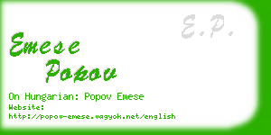emese popov business card